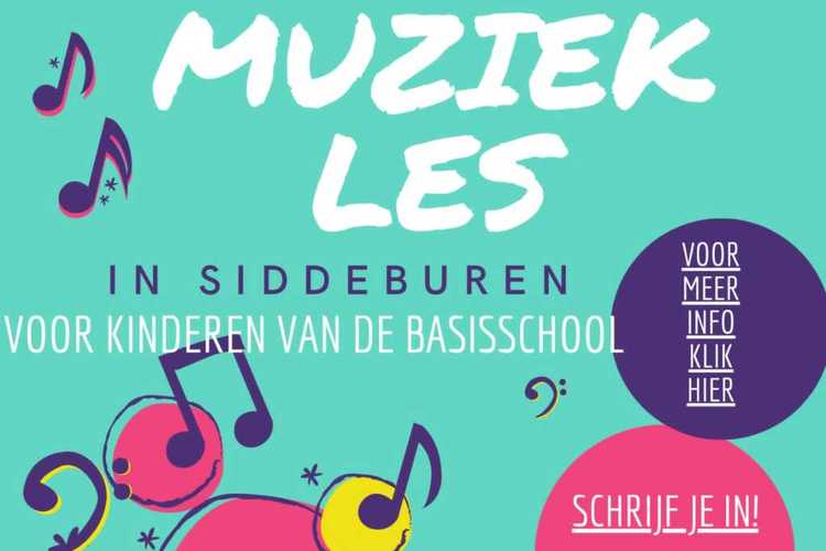 Muziekles in Siddeburen